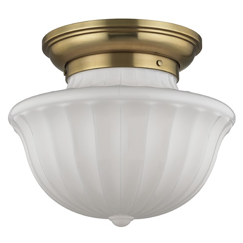 Dutchess 2-Light Semi-Flush Mount in Aged Brass by Hudson Valley Lighting