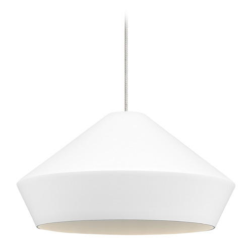 Brummel Freejack Pendant in Chrome & White by Visual Comfort Modern