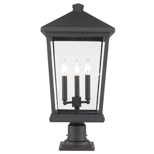 Beacon Oil Rubbed Bronze Post Light by Z-Lite
