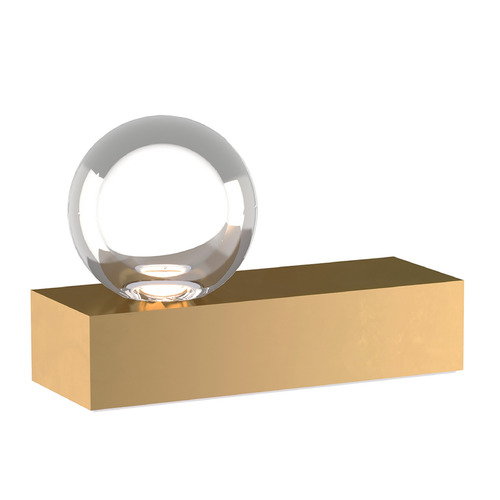 Mina LED Table Lamp in Natural Brass by Visual Comfort Modern