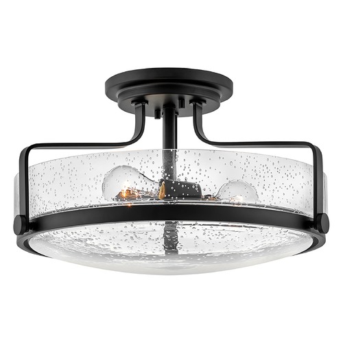 Hinkley Harper 18-Inch Semi-Flush Mount in Black by Hinkley Lighting 3643BK-CS