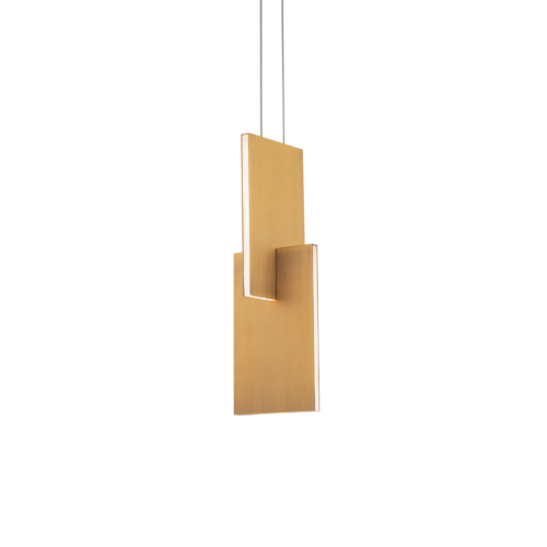 Modern Forms by WAC Lighting Amari 14-Inch LED Pendant in Aged Brass by Modern Forms PD-79014-AB