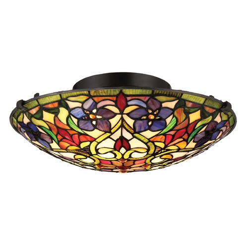 Violets Vintage Bronze Flush by Quoizel Lighting