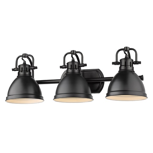 Duncan 24.50-Inch Bath Light in Matte Black by Golden Lighting