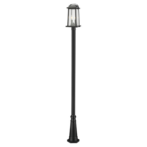 Millworks Black Post Light by Z-Lite