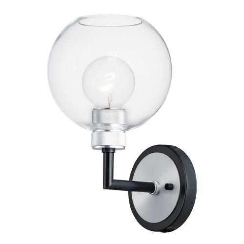 Vessel Black & Brushed Aluminum Sconce by Maxim Lighting