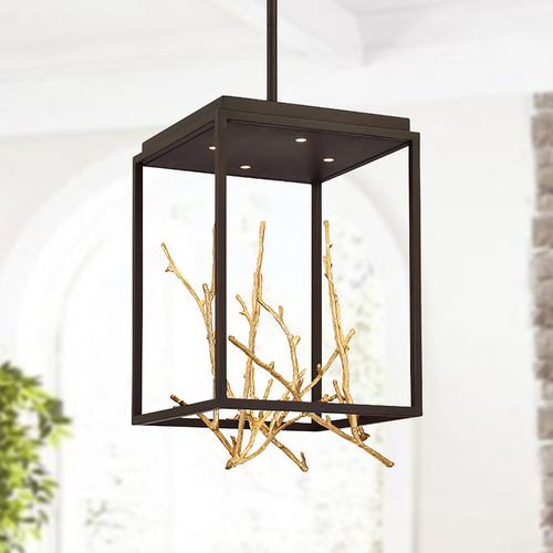 Aerie Bronze & Gold LED Chandelier by Eurofase Lighting