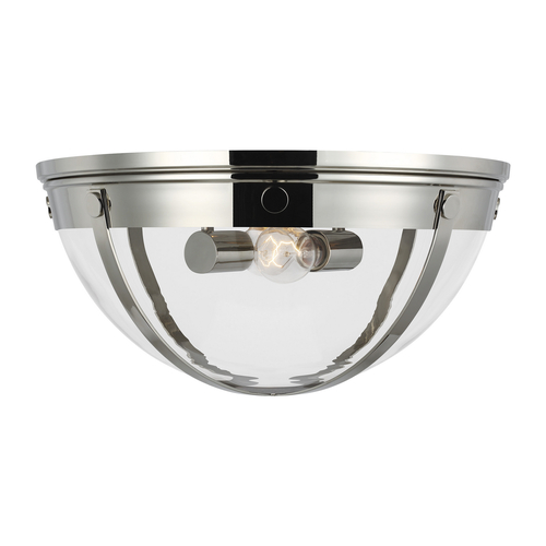 Generation Lighting Thomas OBrien Logan 16.38-Inch Polished Nickel Flush Mount by Generation Lighting TF1002PN