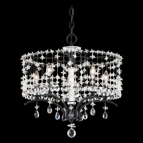 Bella Rose Ferro Black Crystal Chandelier by Schonbek Lighting