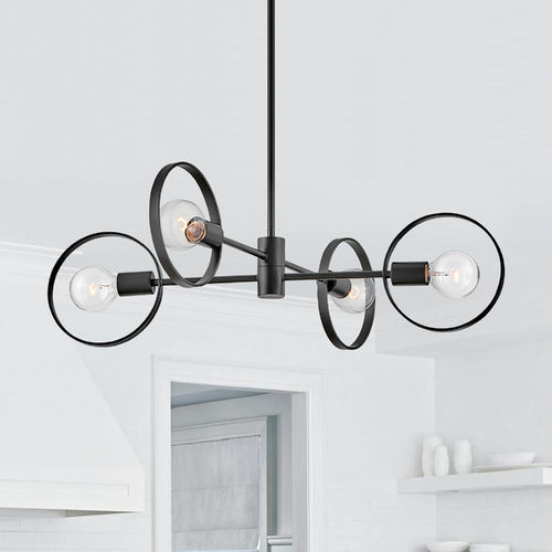 Desi 30-Inch 4-Light Chandelier in Black by Hinkley Lighting