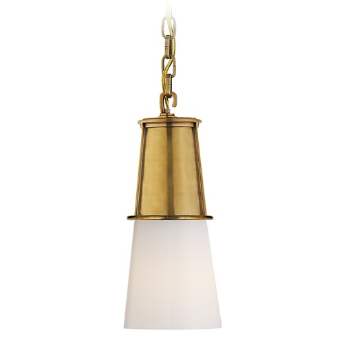 Visual Comfort Signature Collection Thomas OBrien Robinson Small Pendant in Brass by Visual Comfort Signature TOB5751HABWG