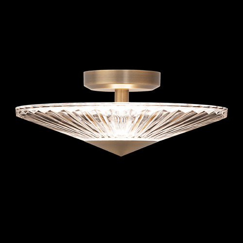 Origami Aged Brass LED Semi-Flush Mount Light by Schonbek Lighting