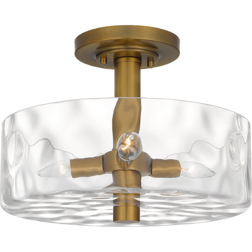 Quoizel Lighting Calpella Semi-Flush Mount in Aged Brass by Quoizel Lighting QSF5608AB