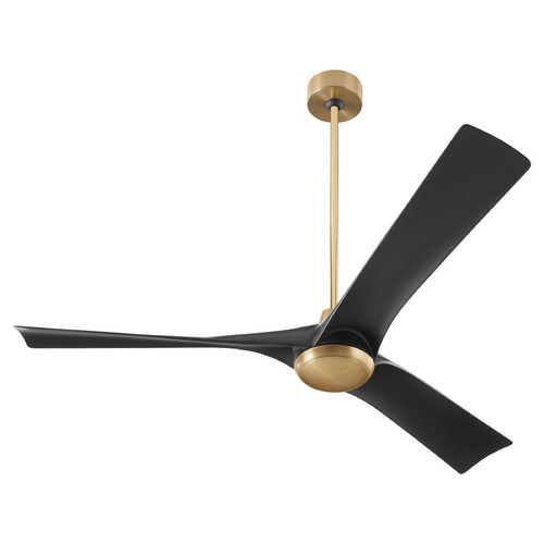 Oxygen Ridley Aged Brass Ceiling Fan Without Light