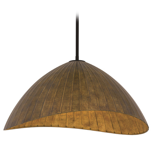 Quoizel Lighting Ariel Matte Black Pendant Light with Bowl / Dome Shade