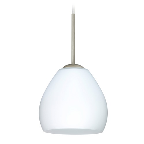 Besa Lighting Besa Lighting Bolla Satin Nickel Mini-Pendant Light 1BT-412207-SN