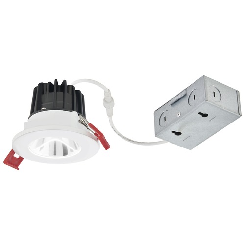 2'' LED Canless 8W White/Chrome Recessed Downlight 3000K 38Deg IC Rated By Recesso