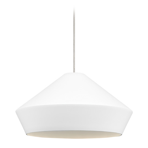 Visual Comfort Modern Collection Brummel Freejack Pendant in Nickel & White by Visual Comfort Modern 700FJBMLWS