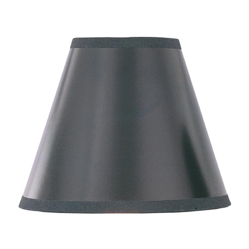 Black & Silver Paper Empire Lamp Shade with Clip-On Assembly by Lite Source Lighting