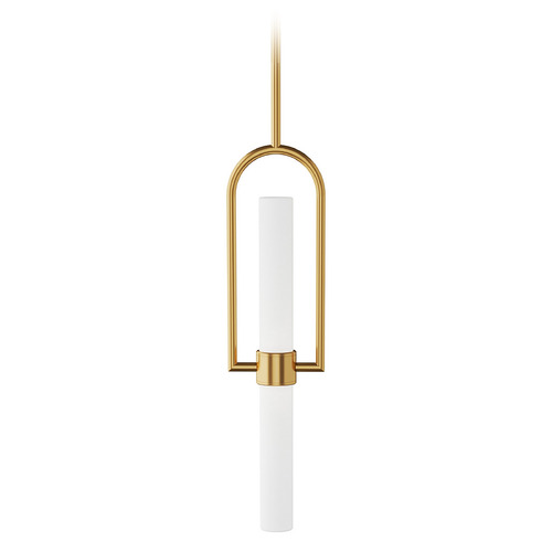 Visual Comfort Modern Collection Calumn LED Pendant in Natural Brass by Visual Comfort Modern 700TDCLMNB-LED930