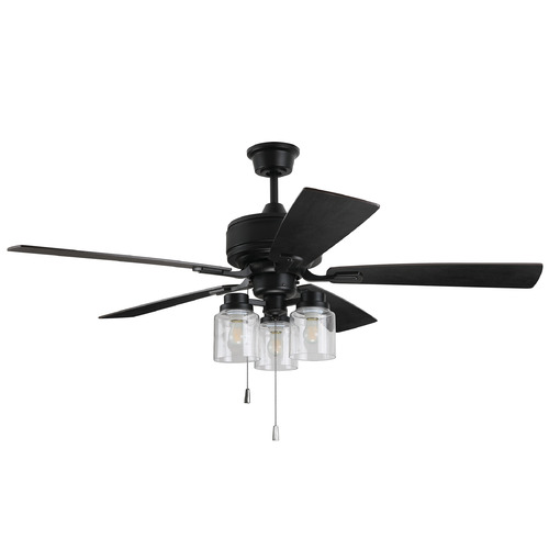 Craftmade Lighting Kate 52-Inch LED Fan in Flat Black by Craftmade Lighting KTE52FB5