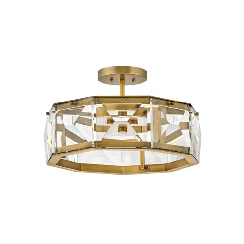 Jolie 19.50-Inch Convertible Semi-Flush in Brass by Fredrick Ramond