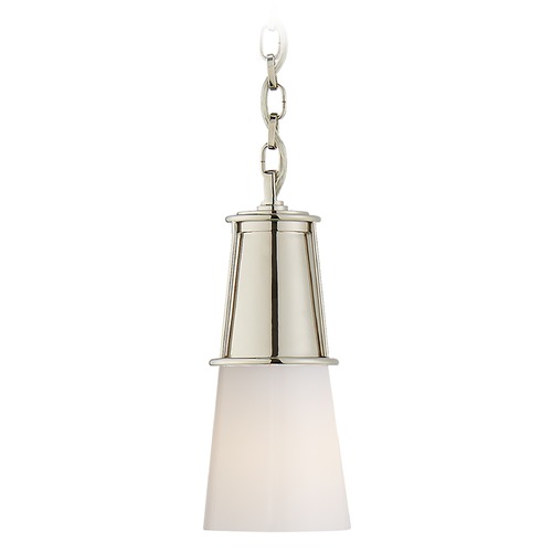 Visual Comfort Signature Collection Thomas OBrien Robinson Small Pendant in Nickel by Visual Comfort Signature TOB5751PNWG
