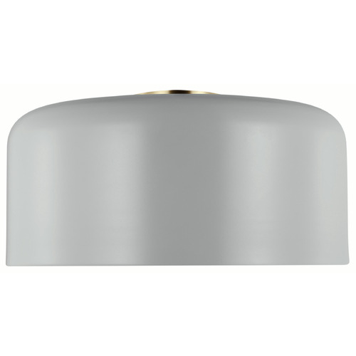 Visual Comfort Studio Collection Malone Matte Grey & Satin Brass Flushmount Light