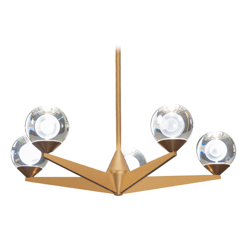 Modern Forms by WAC Lighting Double Bubble Aged Brass LED Chandelier by Modern Forms PD-82024-AB