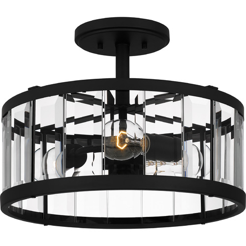 Quoizel Lighting Lucia 15-Inch Semi-Flush in Matte Black by Quoizel Lighting PCLCA1715MBK