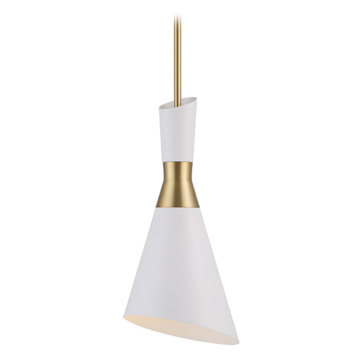 Uttermost Lighting The Uttermost Company Eames Antique Brass Mini-Pendant Light with Conical Shade 21560