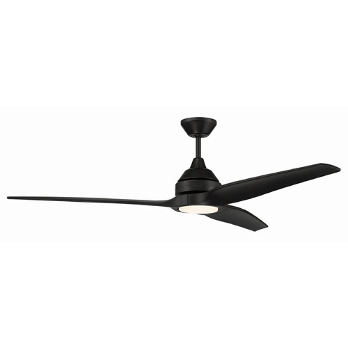 Craftmade Lighting Limerick Indoor / Outdoor Flat Black LED Ceiling Fan by Craftmade Lighting LIM60FB3