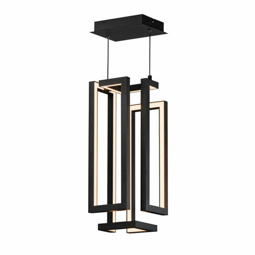 Penrose 18-Inch High LED Pendant in Black by ET2 Lighting