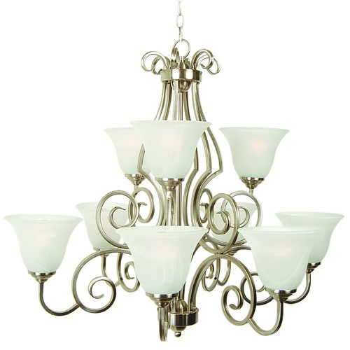 Cecilia 32-Inch Brushed Polished Nickel Chandelier by Craftmade Lighting