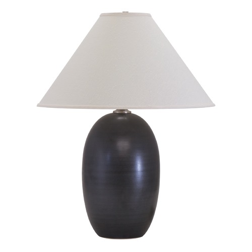Scatchard Stoneware Black Matte Table Lamp by House of Troy Lighting
