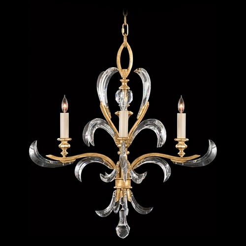 Fine Art Lamps Fine Art Lamps Beveled Arcs Gold Leaf Crystal Chandelier 760840ST