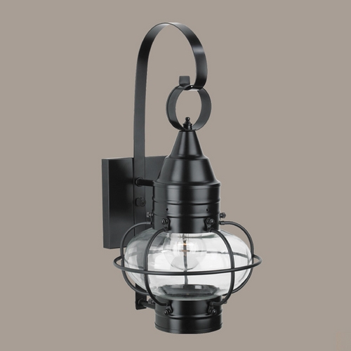 Norwell Lighting Norwell Lighting Classic Onion Black Outdoor Wall Light 1513-BL-CL