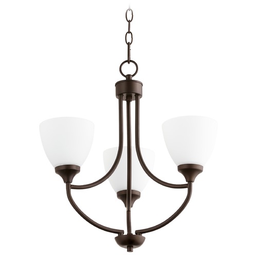 Quorum Lighting Enclave Oiled Bronze Mini-Chandelier by Quorum Lighting 6059-3-86