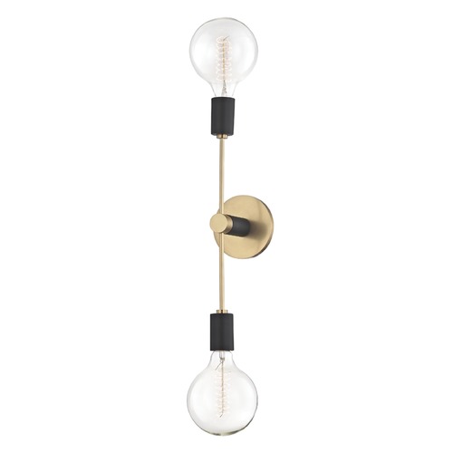 Astrid Sconce in Brass & Black by Mitzi by Hudson Valley