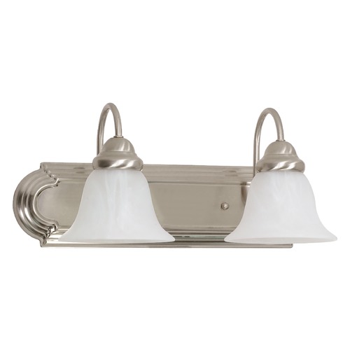 Ballerina Brushed Nickel Bathroom Light by Nuvo Lighting