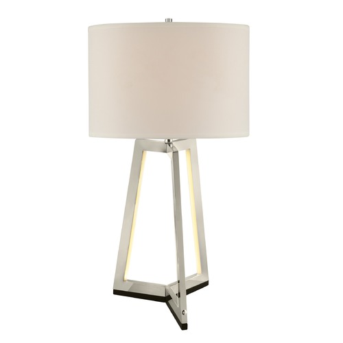 Lite Source Lighting Lite Source Pax Brushed Nickel Table Lamp with Drum Shade LS-23165