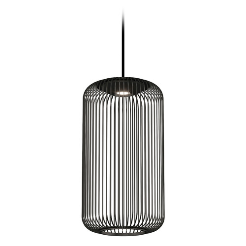 Kai LED Pendant in Nightshade Black by Visual Comfort Modern