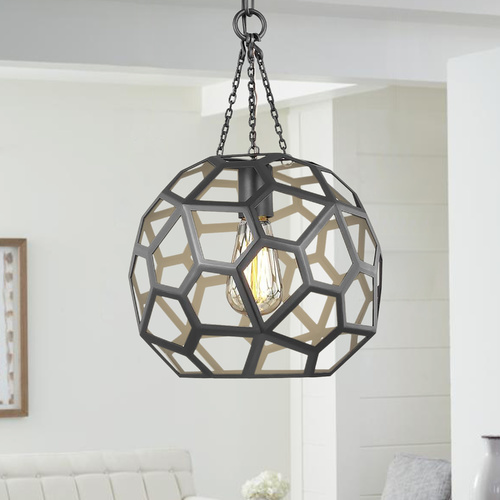 Visual Comfort Studio Collection Alexa Hampton Feccetta 11-Inch Midnight Black Pendant by Visual Comfort Studio AP1051MBK