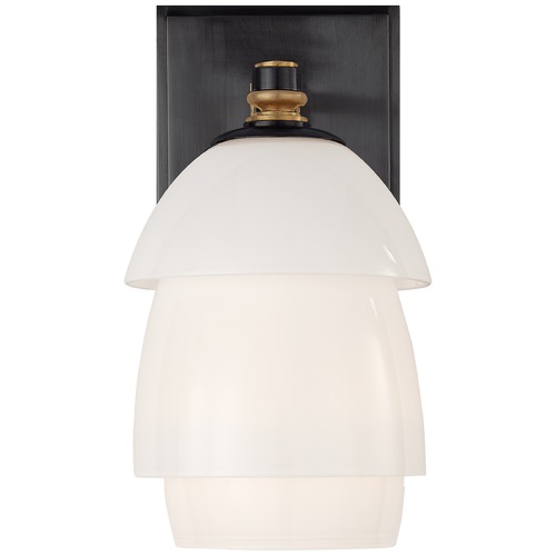 Visual Comfort Signature Collection Thomas OBrien Whitman Sconce in Bronze & Brass by Visual Comfort Signature TOB2111BZHABWG
