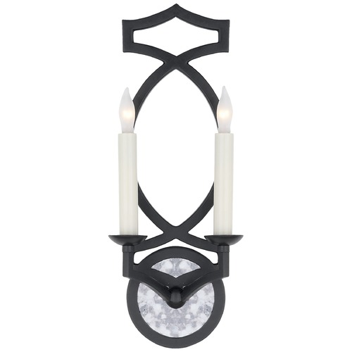 Visual Comfort Signature Collection Niermann Weeks Brittany Sconce in Aged Iron by Visual Comfort Signature NW2311AI
