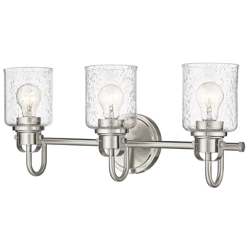 Z-Lite Kinsley Brushed Nickel Bathroom Light by Z-Lite 340-3V-BN