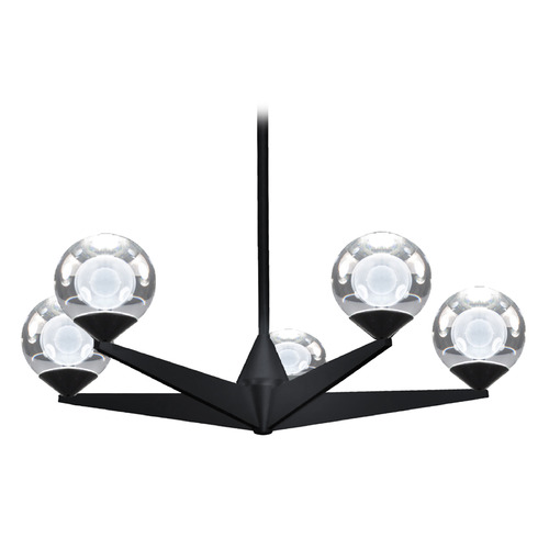 Modern Forms by WAC Lighting Double Bubble Black LED Chandelier by Modern Forms PD-82024-BK