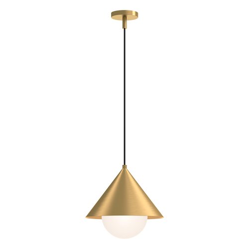 Alora Lighting Remy Brushed Gold Pendant Light with Globe Shade