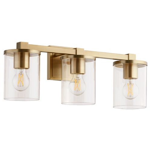 Quorum Lighting Bolton Aged Brass Bathroom Light by Quorum Lighting 523-3-80