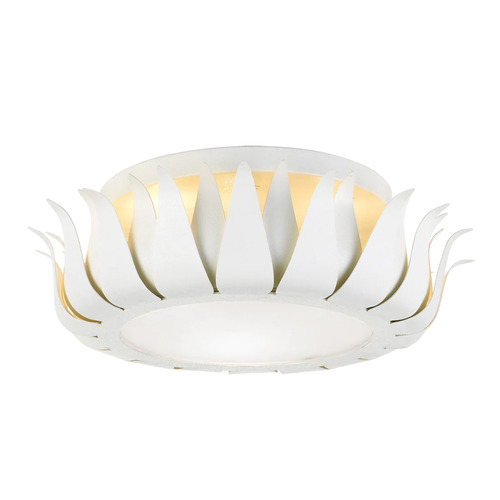 Crystorama Lighting Broche 3-Light Flush Mount in Matte White by Crystorama Lighting 510-MT